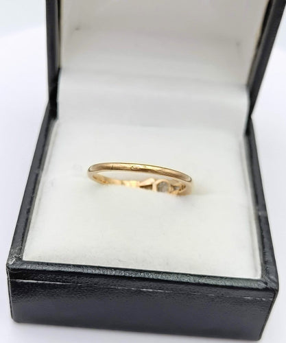 Bague 53 Bague solitaire en or 18k avec diamant taille ancienne 58 Facettes NIC/3/01/00/B