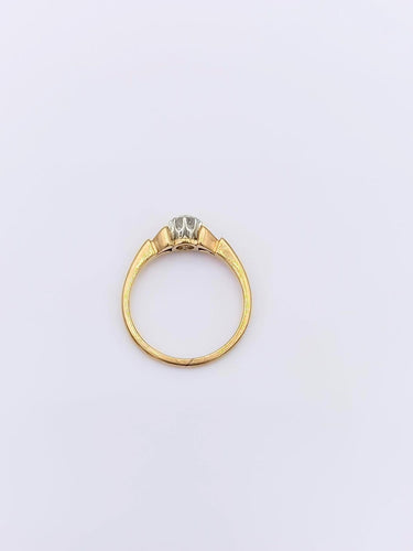 Bague 53 Bague solitaire en or 18k avec diamant taille ancienne 58 Facettes NIC/3/01/00/B
