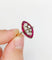 Bague 56 Bague marquise Art déco en or 18k, diamants taille ancienne et rubis calibrés 58 Facettes A08023