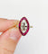 Bague 56 Bague marquise Art déco en or 18k, diamants taille ancienne et rubis calibrés 58 Facettes A08023