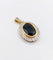 Pendentif Pendentif Art déco en or 18k et platine, saphir naturel de 4,20 ct et diamants 58 Facettes A08024