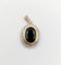 Pendentif Pendentif Art déco en or 18k et platine, saphir naturel de 4,20 ct et diamants 58 Facettes A08024