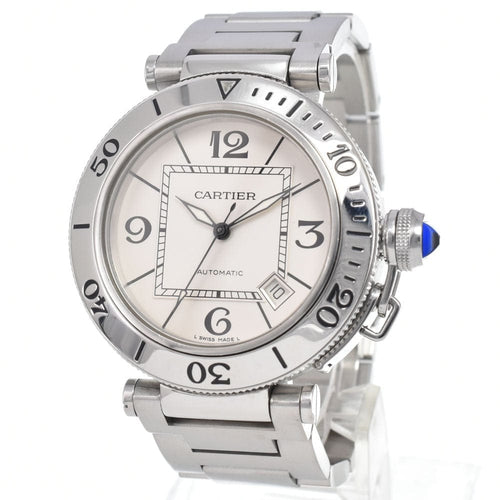 Montre Cartier - Montre Pasha de Cartier automatique en acier inoxydable 58 Facettes h83b283w16