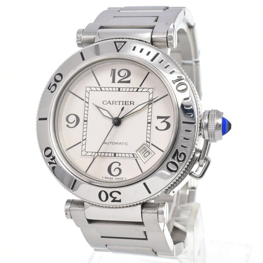 Montre Cartier - Montre Pasha de Cartier automatique en acier inoxydable 58 Facettes h83b283w16