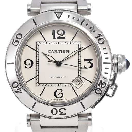Montre Cartier - Montre Pasha de Cartier automatique en acier inoxydable 58 Facettes h83b283w16