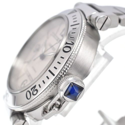 Montre Cartier - Montre Pasha de Cartier automatique en acier inoxydable 58 Facettes h83b283w16