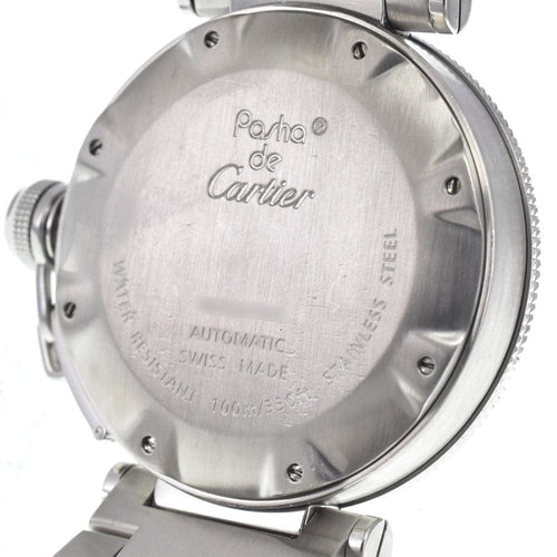 Montre Cartier - Montre Pasha de Cartier automatique en acier inoxydable 58 Facettes h83b283w16