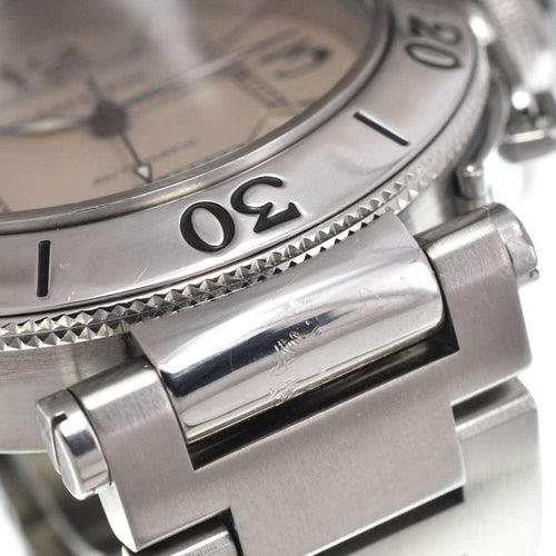 Montre Cartier - Montre Pasha de Cartier automatique en acier inoxydable 58 Facettes h83b283w16