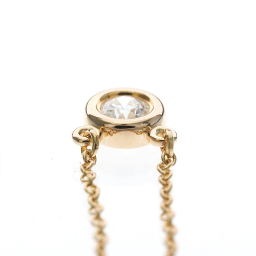 Tiffany & Co. - Pendentif Elsa Peretti Diamonds by the Yard en or rose 18k, diamant poire 58 Facettes dgye8qm89h