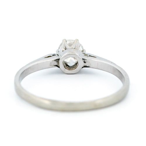 Bague 51 Bague solitaire rétro en or jaune et blanc 14k avec diamant 58 Facettes 7CFD1D485F9B45B895D85A2433C5D286