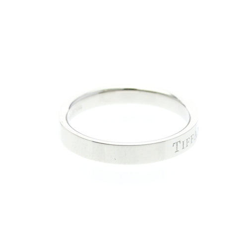 Bague Tiffany & Co. - Bijou en platine, modèle Flat 58 Facettes dxggrg85uw