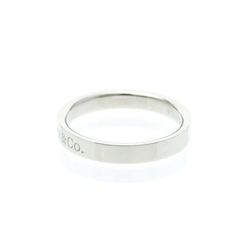 Bague Tiffany & Co. - Bijou en platine, modèle Flat 58 Facettes dxggrg85uw