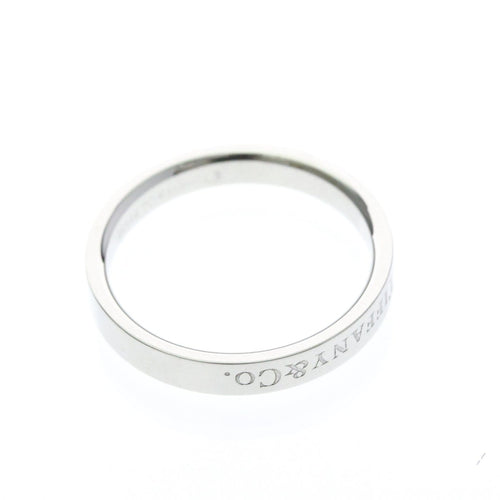 Bague Tiffany & Co. - Bijou en platine, modèle Flat 58 Facettes dxggrg85uw