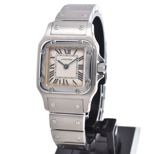 Montre Cartier Santos de Cartier Galbée - Montre quartz en acier inoxydable 58 Facettes ej3n079mns