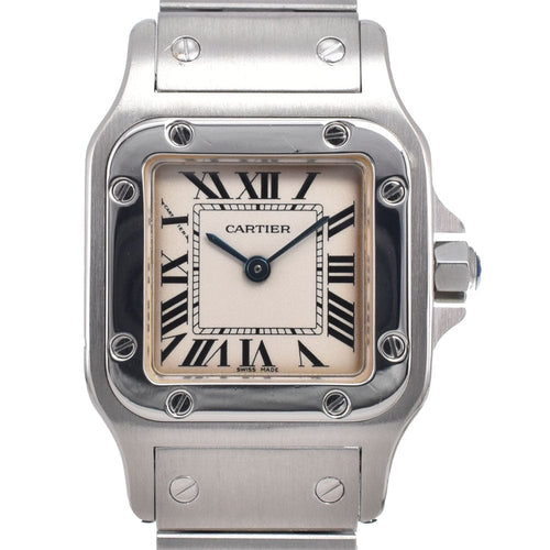 Montre Cartier Santos de Cartier Galbée - Montre quartz en acier inoxydable 58 Facettes ej3n079mns