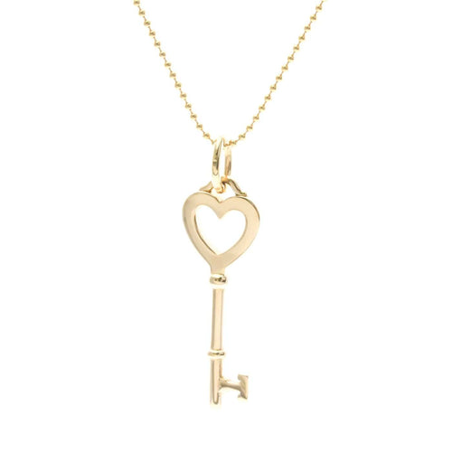 Pendentif Tiffany & Co. - Pendentif cœur et clé en or rose 18k avec diamants 58 Facettes g8tbnu4goh