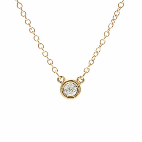 Pendentif Tiffany & Co. - Pendentif Elsa Peretti Diamonds by the Yard en or rose 18k 58 Facettes flpapghta2