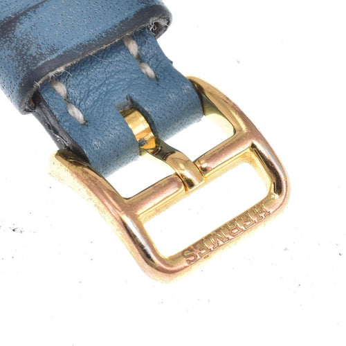 Montre Hermès - Montre Heure H à quartz, métal plaqué or et cuir 58 Facettes aryy9ioj54