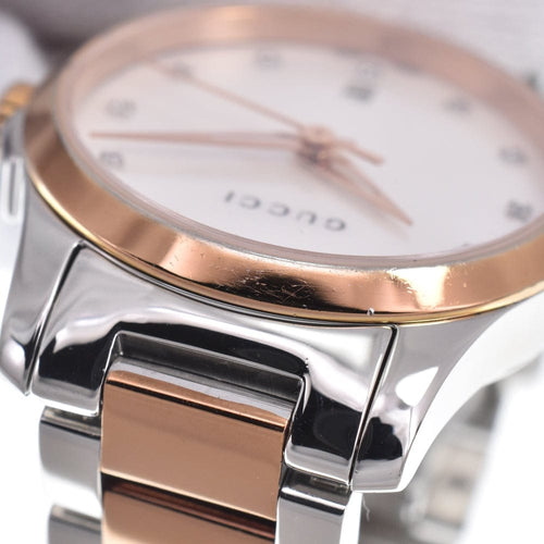 Montre Gucci - Montre G-Timeless à quartz en acier inoxydable, index diamantés et nacre 58 Facettes rtt8w0dtk5