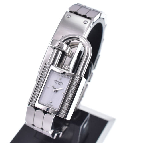 Montre Hermès - Montre Kelly à quartz en acier inoxydable, lunette sertie de diamants 58 Facettes u92ntc2k0u