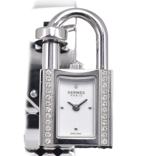 Montre Hermès - Montre Kelly à quartz en acier inoxydable, lunette sertie de diamants 58 Facettes u92ntc2k0u