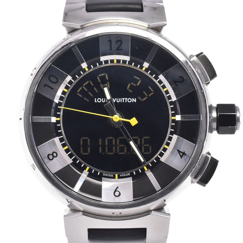 Montre Louis Vuitton - Montre Tambour quartz en acier inoxydable et caoutchouc Monogram 58 Facettes m8hpffqded