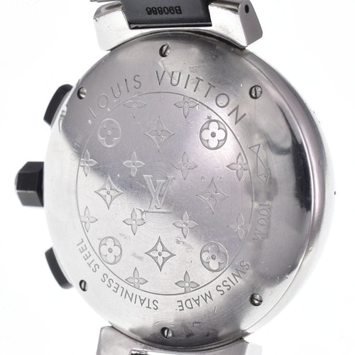 Montre Louis Vuitton - Montre Tambour quartz en acier inoxydable et caoutchouc Monogram 58 Facettes m8hpffqded