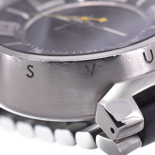 Montre Louis Vuitton - Montre Tambour quartz en acier inoxydable et caoutchouc Monogram 58 Facettes m8hpffqded