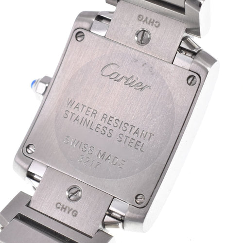 Montre Cartier Tank Française - Montre à quartz en acier inoxydable 58 Facettes qlr6x1zsdx