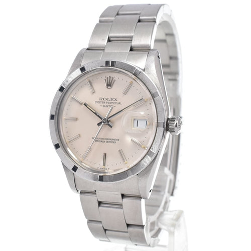 Montre Rolex - Montre Oyster Perpetual Date automatique en acier et or jaune, marqueurs en diamants 58 Facettes htx6rih6r2