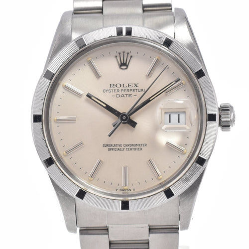 Montre Rolex - Montre Oyster Perpetual Date automatique en acier et or jaune, marqueurs en diamants 58 Facettes htx6rih6r2
