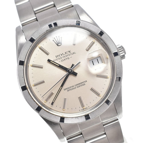 Montre Rolex - Montre Oyster Perpetual Date automatique en acier et or jaune, marqueurs en diamants 58 Facettes htx6rih6r2