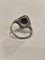 Bague 54 Bague Art déco marquise en platine, saphir synthétique et diamants 58 Facettes 01384