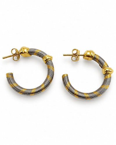 Boucles d'oreilles Cartier - Boucles d’oreilles Aurore en or jaune 18 carats et acier 58 Facettes B26402