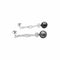 Boucles d'oreilles Boucles d’oreilles pendantes en or blanc 750/000, diamants et perles de Tahiti 58 Facettes 36092