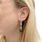 Boucles d'oreilles Boucles d’oreilles pendantes en or blanc 750/000, diamants et perles de Tahiti 58 Facettes 36092