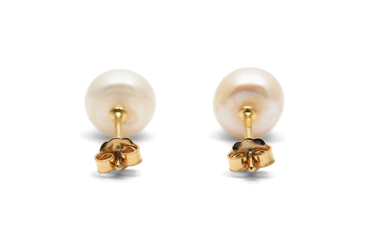 Boucles d'oreilles Boucles d’oreilles contemporaines en or jaune 18 carats avec perles 58 Facettes B953