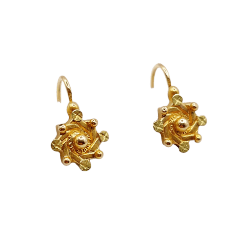 Boucles d'oreilles Boucles d’oreilles dormeuses anciennes en or 18k, vers 1900 58 Facettes A07961