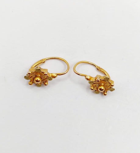 Boucles d'oreilles Boucles d’oreilles dormeuses anciennes en or 18k, vers 1900 58 Facettes A07961