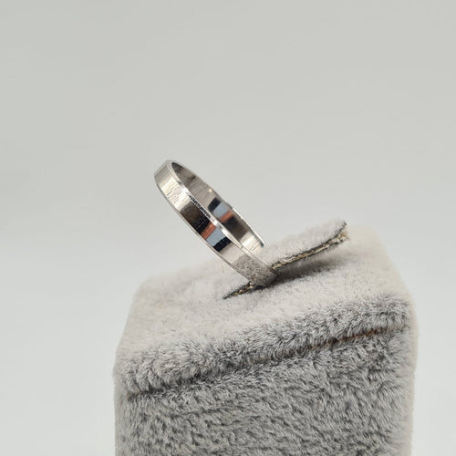 Bague 61 Bague alliance en or blanc 58 Facettes #1101