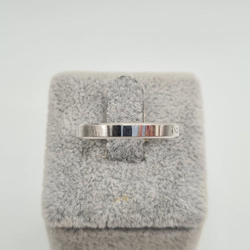 Bague 61 Bague alliance en or blanc 58 Facettes #1101