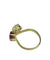 Bague 55 Bague toi & moi en or 750, diamant et rubis 58 Facettes Bague