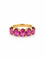 Bague 51 Bague en or jaune 750 sertie de 5 tourmalines 58 Facettes Bague