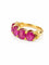Bague 51 Bague en or jaune 750 sertie de 5 tourmalines 58 Facettes Bague