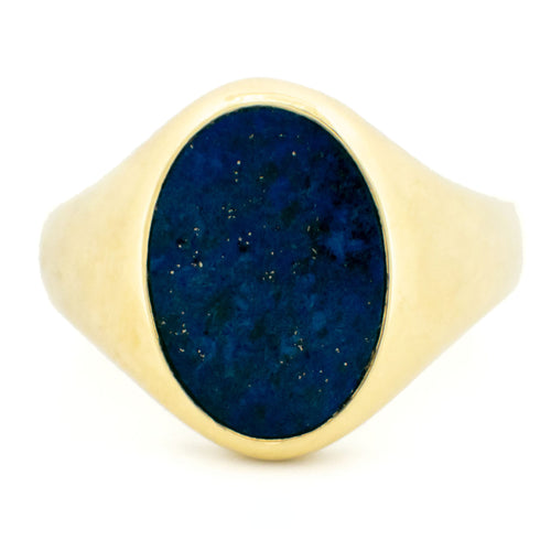 Bague 60 Bague chevalière en or 14k et lapis-lazuli 58 Facettes 5D8395CB7EDE4062BB50A97F1F299856