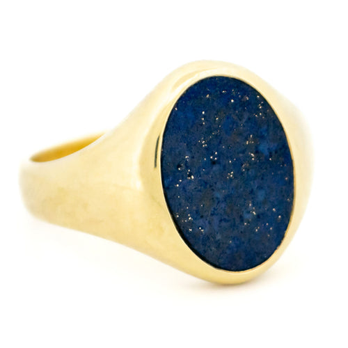 Bague 60 Bague chevalière en or 14k et lapis-lazuli 58 Facettes 5D8395CB7EDE4062BB50A97F1F299856