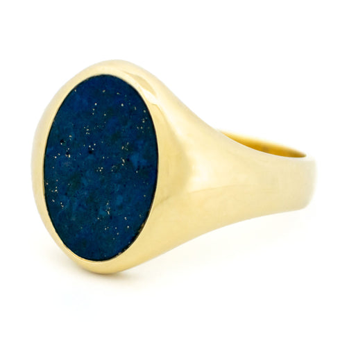Bague 60 Bague chevalière en or 14k et lapis-lazuli 58 Facettes 5D8395CB7EDE4062BB50A97F1F299856