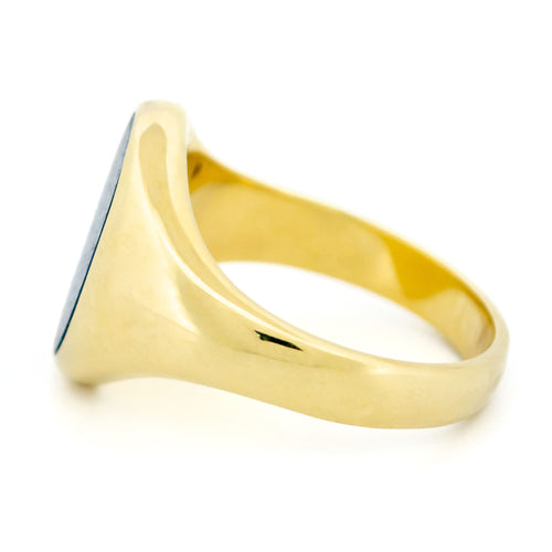 Bague 60 Bague chevalière en or 14k et lapis-lazuli 58 Facettes 5D8395CB7EDE4062BB50A97F1F299856