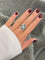 Bague 54 Bague de style Art déco en platine, diamants, émeraudes et onyx 58 Facettes ANILLO 9