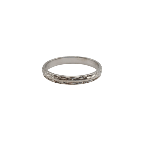 Bague 51 Bague alliance en or blanc 18 carats 58 Facettes #1909